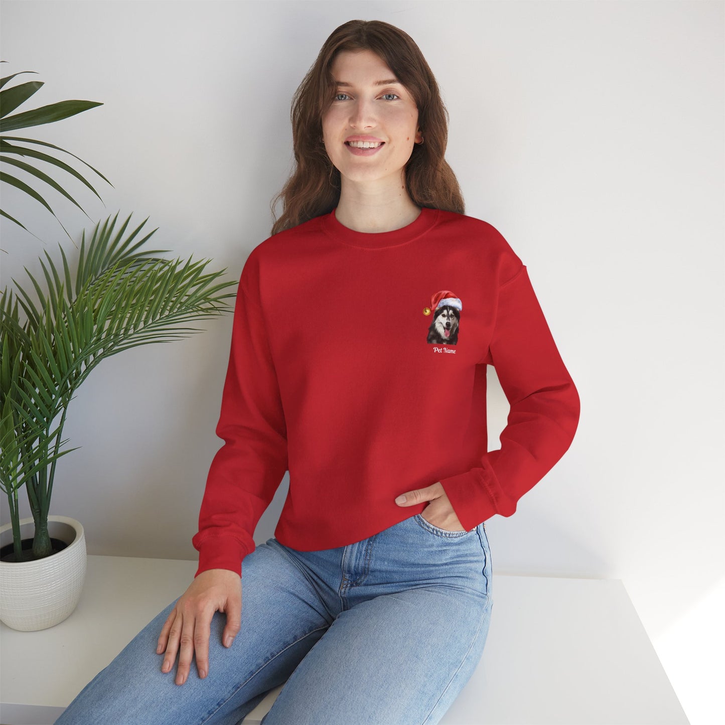 Santa Cap Pocket Print Sweatshirt: Subtle Charm, Big Personality!