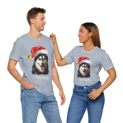 Santa Hat Tee: Your Pet, Your Style!"