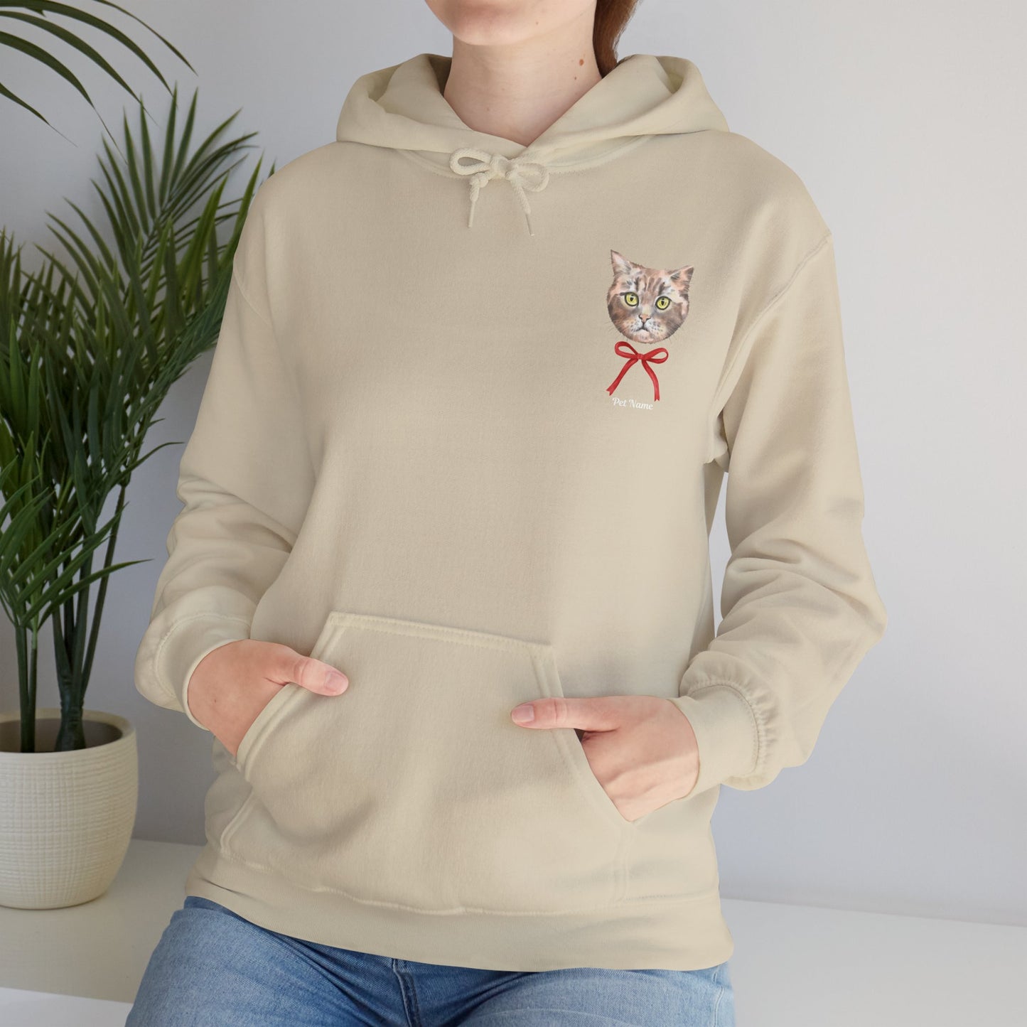 Custom Coquette Pocket Print Hoodie: A Touch of Pet Charm!