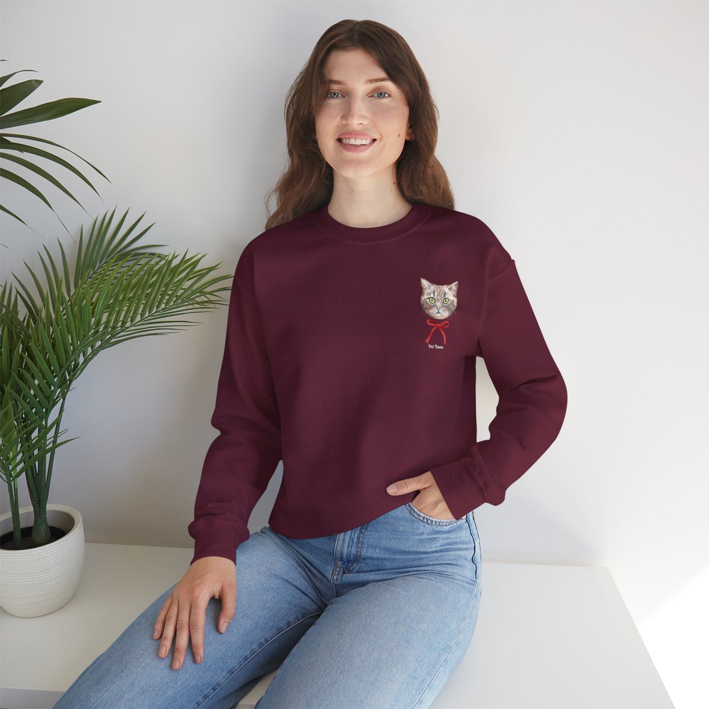 Custom Coquette Pocket Print Sweatshirt: Subtle Charm, Big Personality!