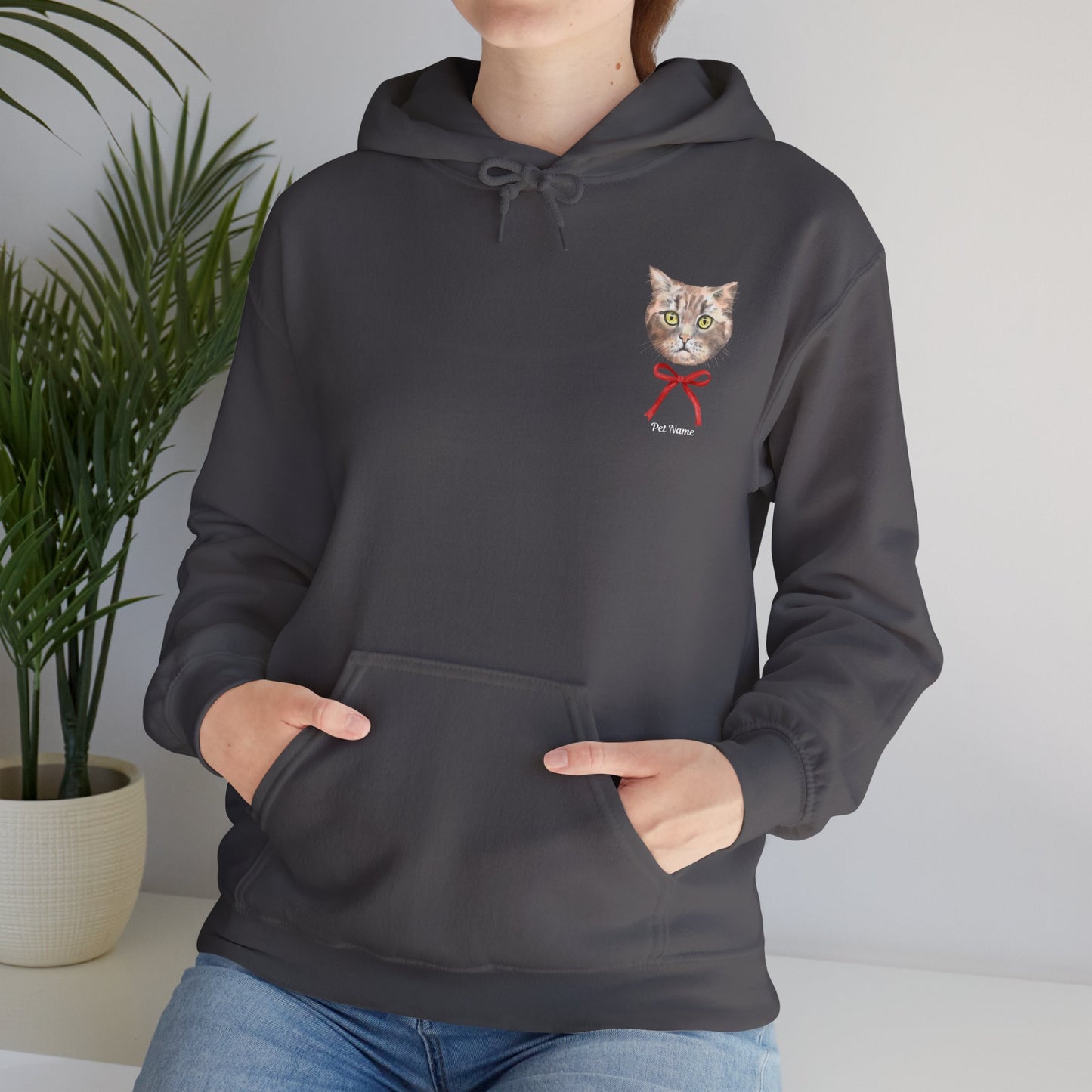 Custom Coquette Pocket Print Hoodie: A Touch of Pet Charm!