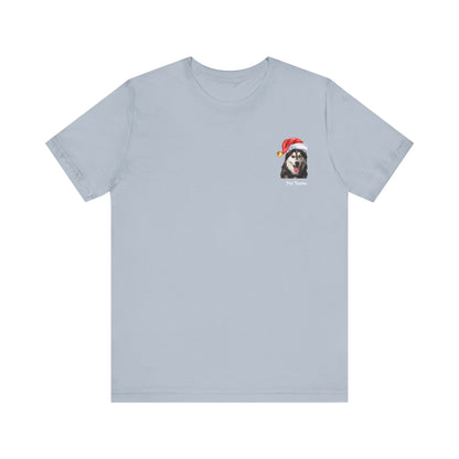 Custom Santa Cap Pocket Print T-Shirt: Pet Love, Everywhere!