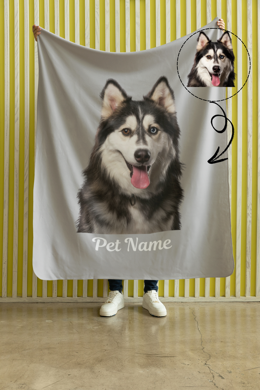 Custom Arctic Fleece Blanket: Your Pet’s Love, Wrapped in Warmth!